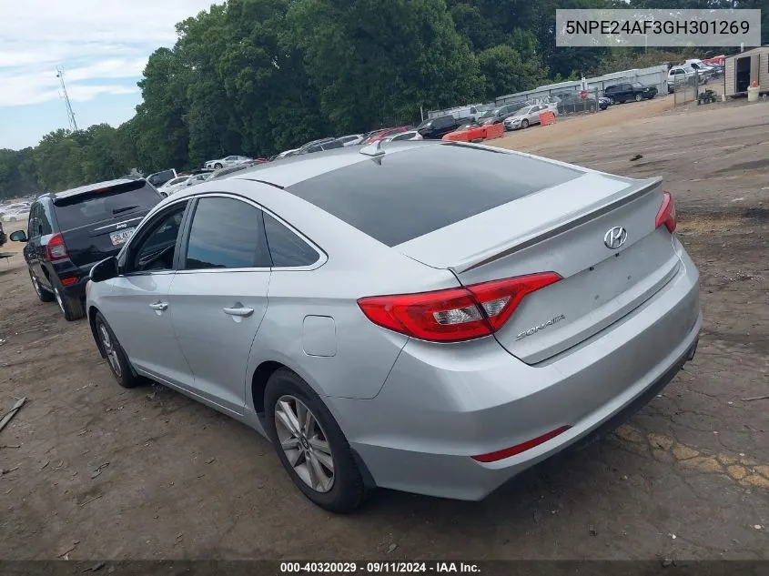 2016 Hyundai Sonata Se VIN: 5NPE24AF3GH301269 Lot: 40320029