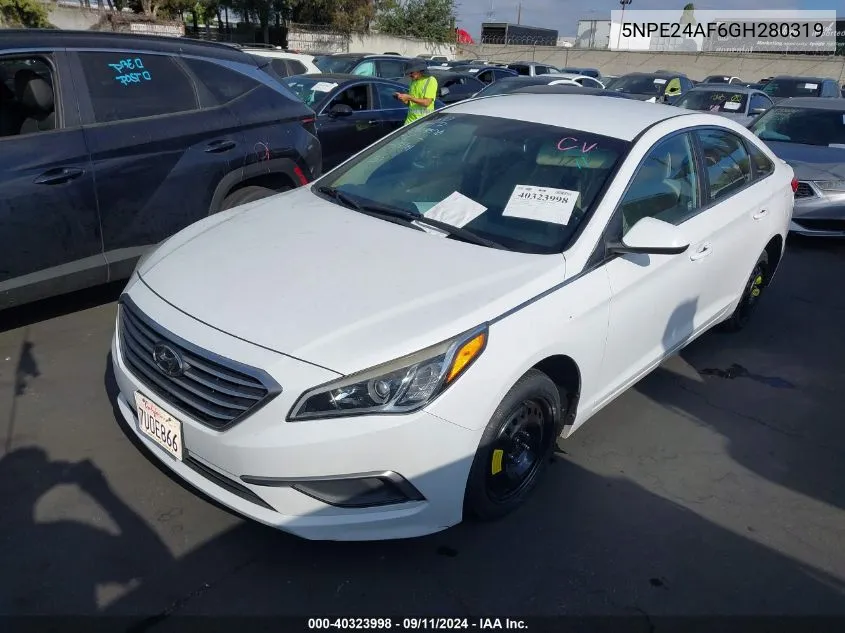 5NPE24AF6GH280319 2016 Hyundai Sonata Se