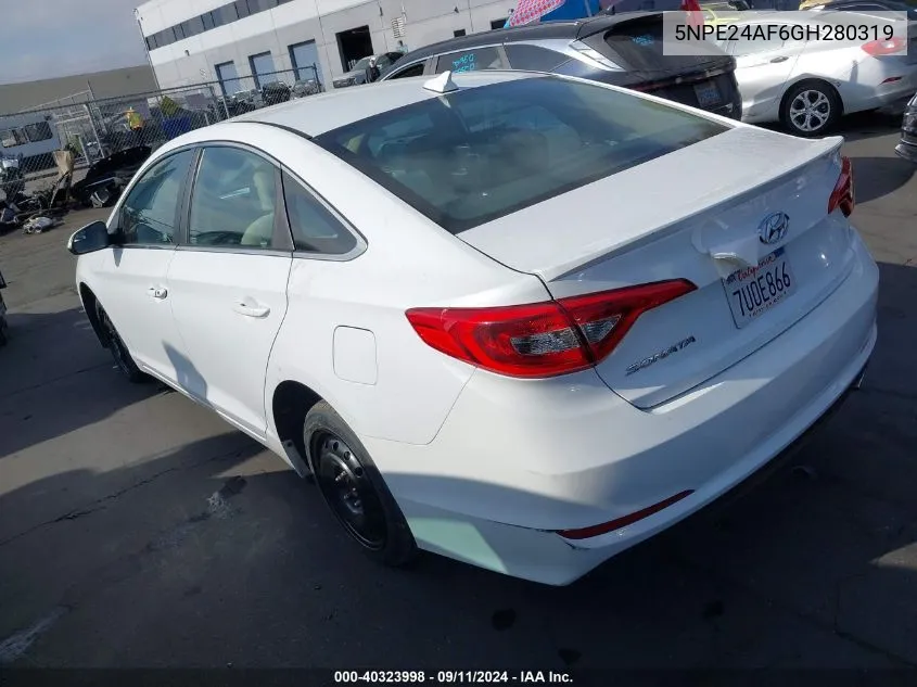 5NPE24AF6GH280319 2016 Hyundai Sonata Se