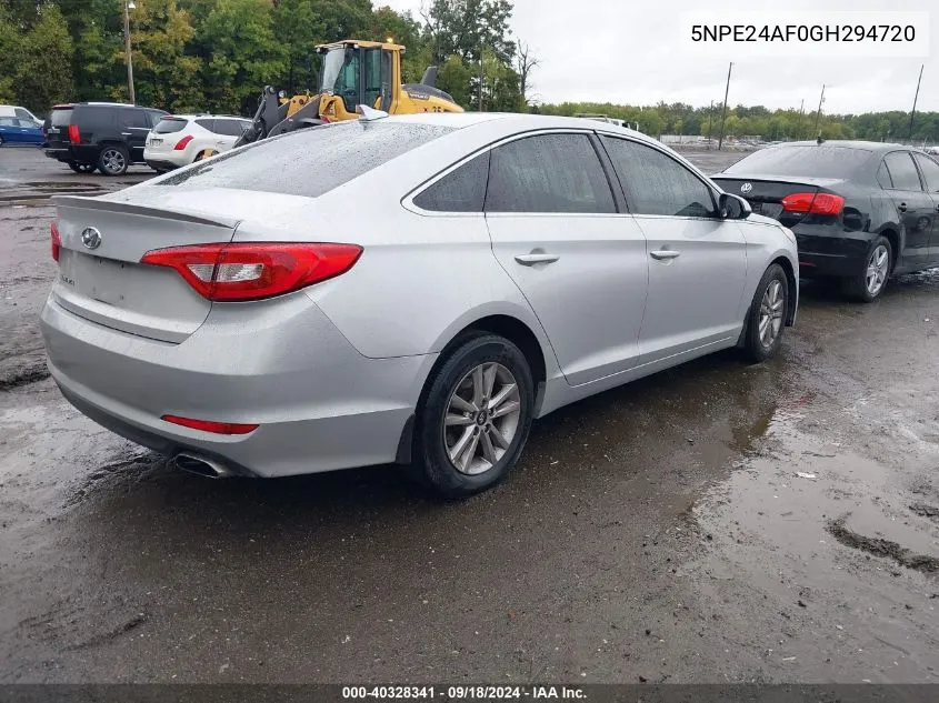 2016 Hyundai Sonata Se VIN: 5NPE24AF0GH294720 Lot: 40328341