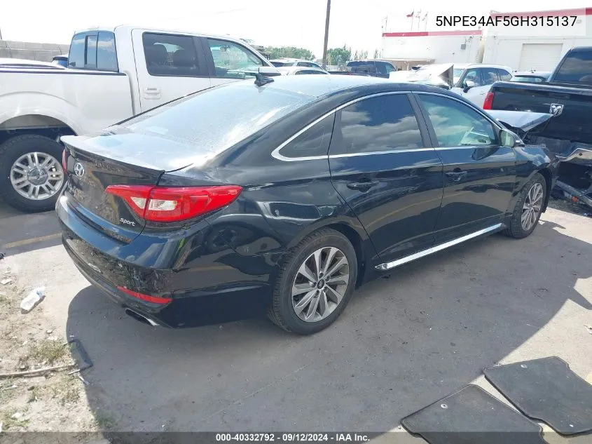 5NPE34AF5GH315137 2016 Hyundai Sonata Sport/Limited