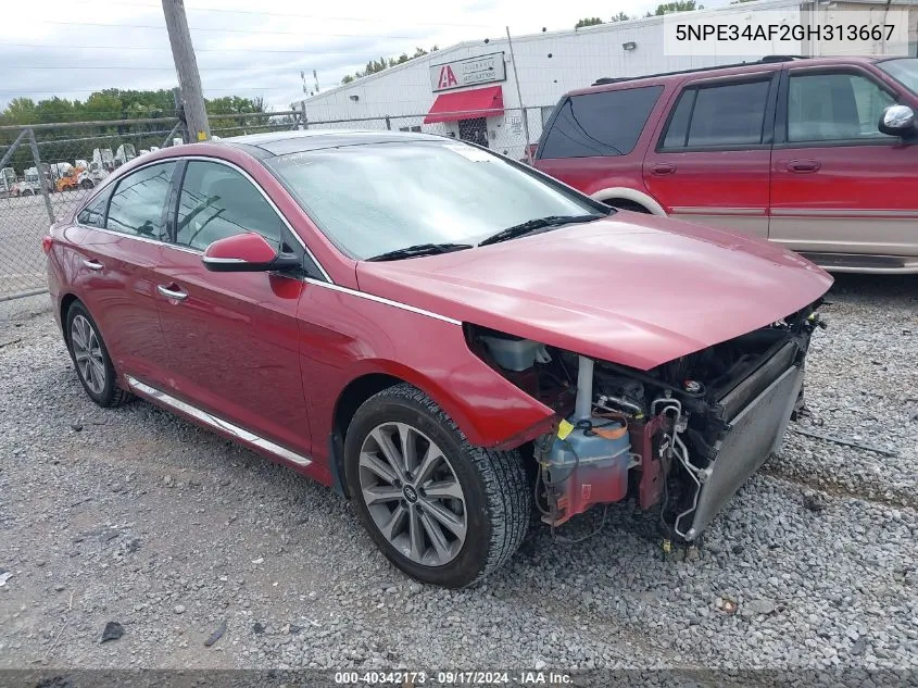 5NPE34AF2GH313667 2016 Hyundai Sonata Limited