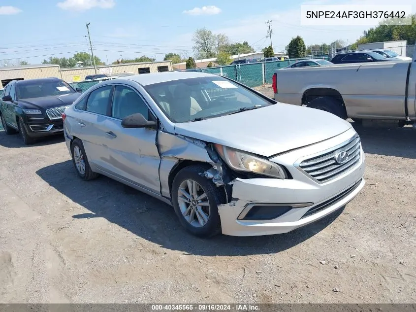 5NPE24AF3GH376442 2016 Hyundai Sonata Se