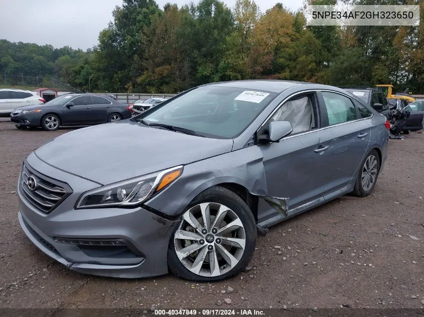 5NPE34AF2GH323650 2016 Hyundai Sonata Sport