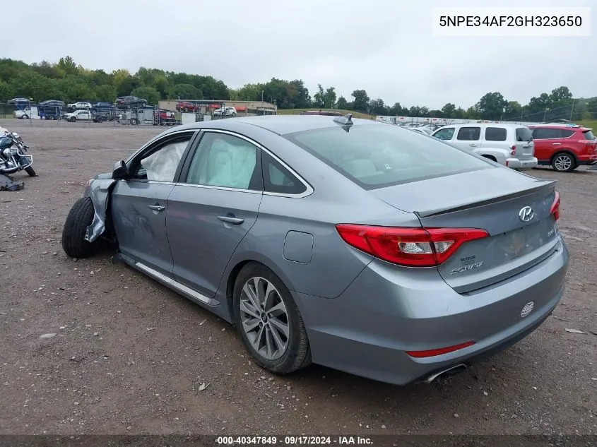 5NPE34AF2GH323650 2016 Hyundai Sonata Sport