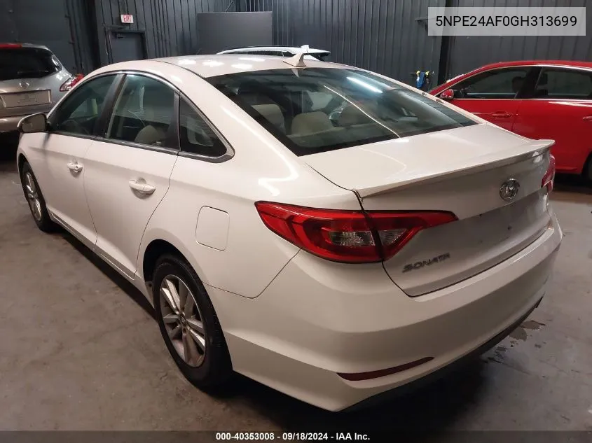 5NPE24AF0GH313699 2016 Hyundai Sonata Se