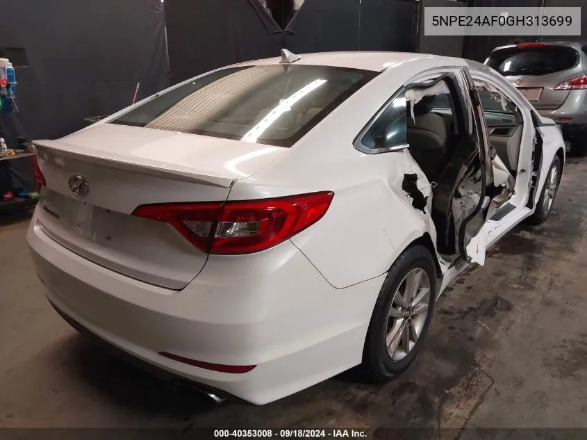 5NPE24AF0GH313699 2016 Hyundai Sonata Se