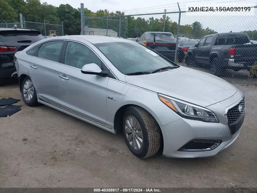 2016 Hyundai Sonata Hybrid Se VIN: KMHE24L15GA030199 Lot: 40358917