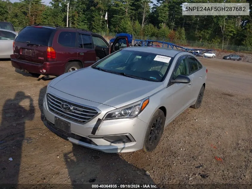 2016 Hyundai Sonata Se VIN: 5NPE24AF5GH287682 Lot: 40364935