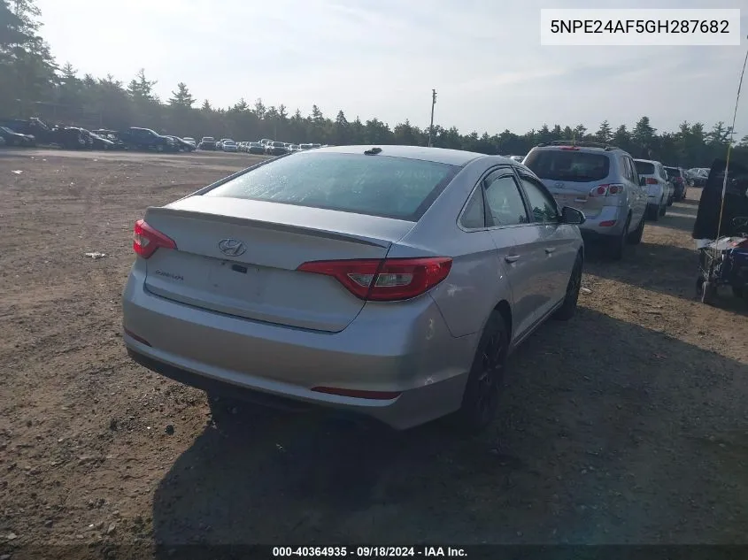 2016 Hyundai Sonata Se VIN: 5NPE24AF5GH287682 Lot: 40364935