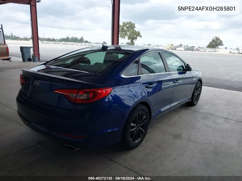 5NPE24AFXGH285801 2016 Hyundai Sonata Se