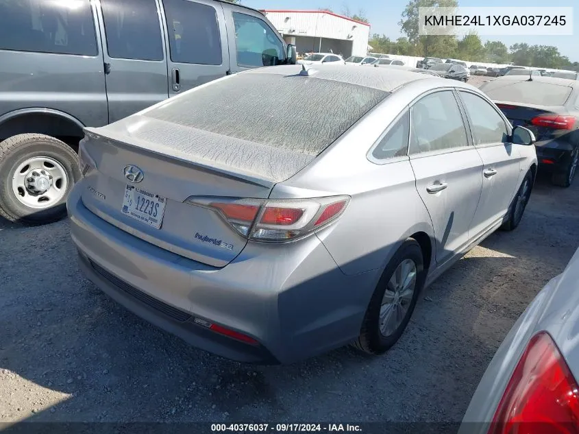 2016 Hyundai Sonata Hybrid Se VIN: KMHE24L1XGA037245 Lot: 40376037