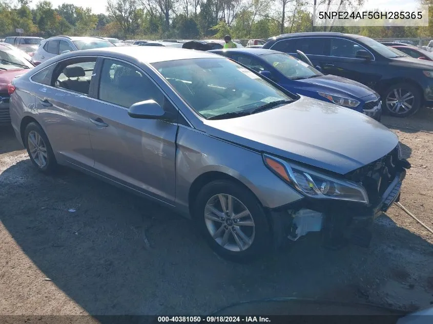 2016 Hyundai Sonata Se VIN: 5NPE24AF5GH285365 Lot: 40381050