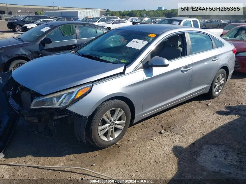 5NPE24AF5GH285365 2016 Hyundai Sonata Se