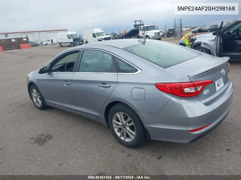 5NPE24AF2GH298168 2016 Hyundai Sonata Se