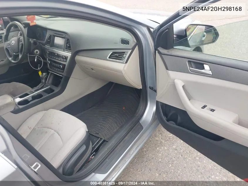 5NPE24AF2GH298168 2016 Hyundai Sonata Se