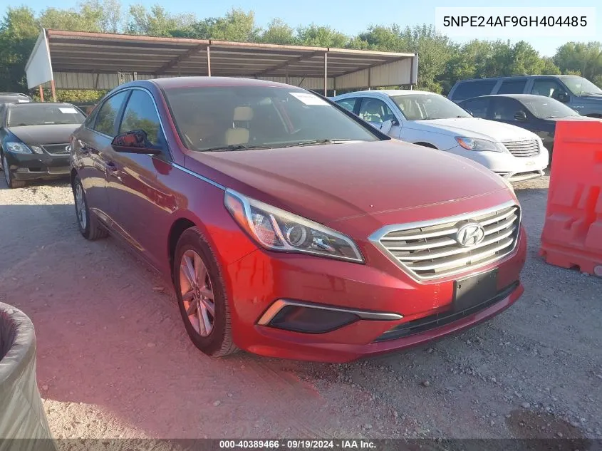 2016 Hyundai Sonata VIN: 5NPE24AF9GH404485 Lot: 40389466