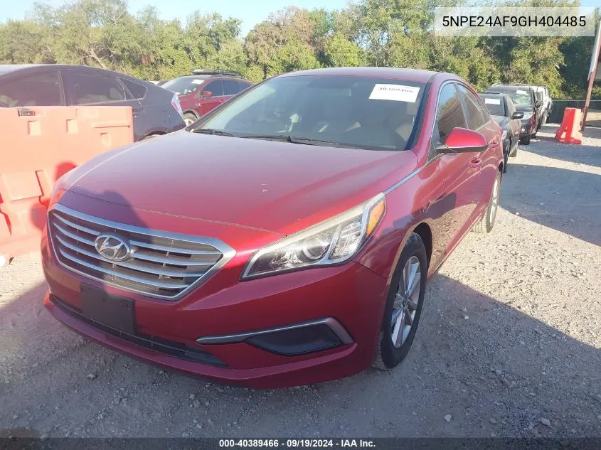 2016 Hyundai Sonata VIN: 5NPE24AF9GH404485 Lot: 40389466