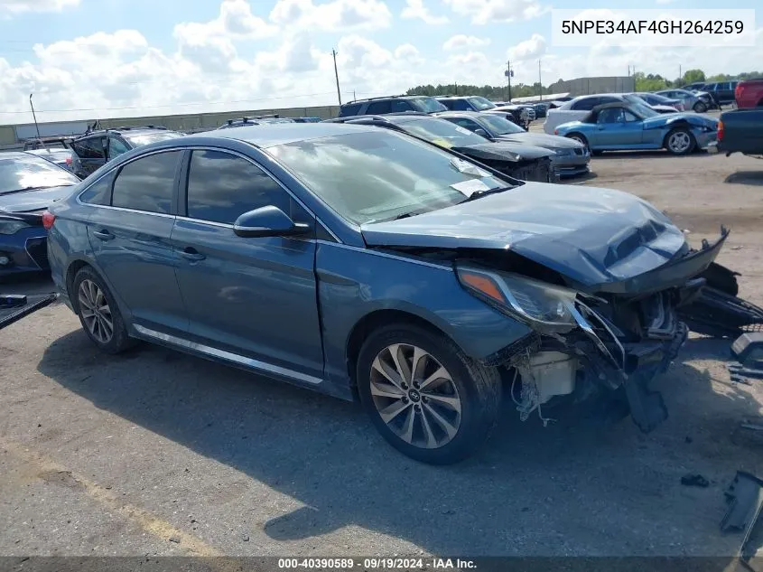 2016 Hyundai Sonata Sport VIN: 5NPE34AF4GH264259 Lot: 40390589