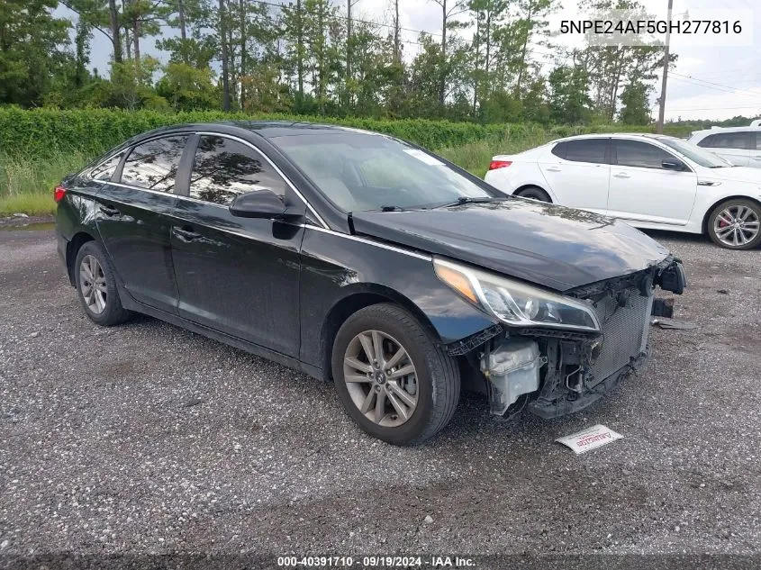 2016 Hyundai Sonata Se VIN: 5NPE24AF5GH277816 Lot: 40391710