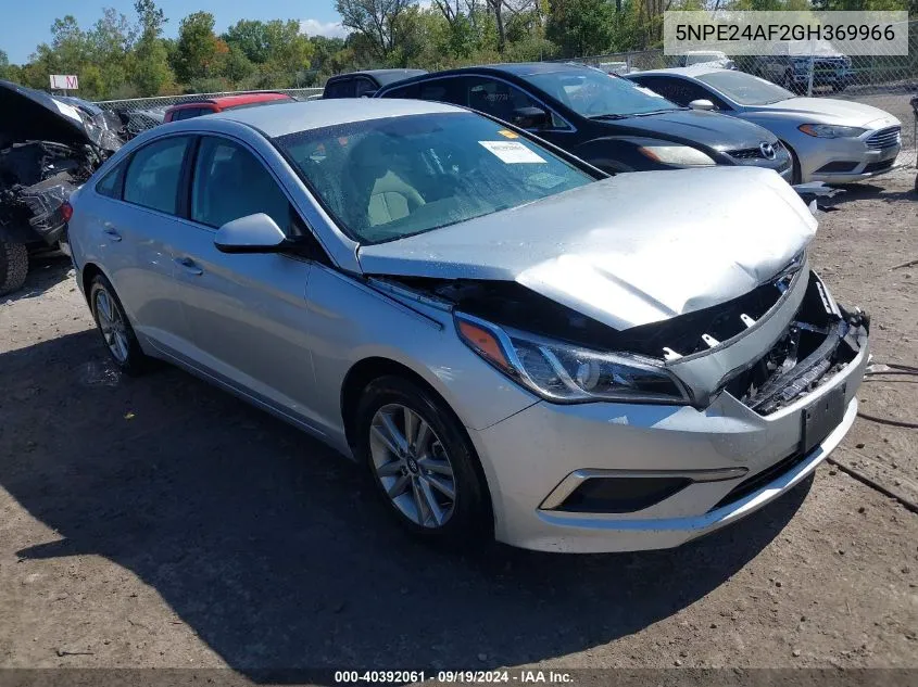 2016 Hyundai Sonata Se VIN: 5NPE24AF2GH369966 Lot: 40392061