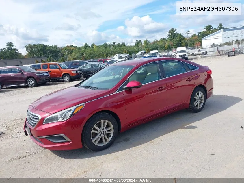 2016 Hyundai Sonata Se VIN: 5NPE24AF2GH307306 Lot: 40460247