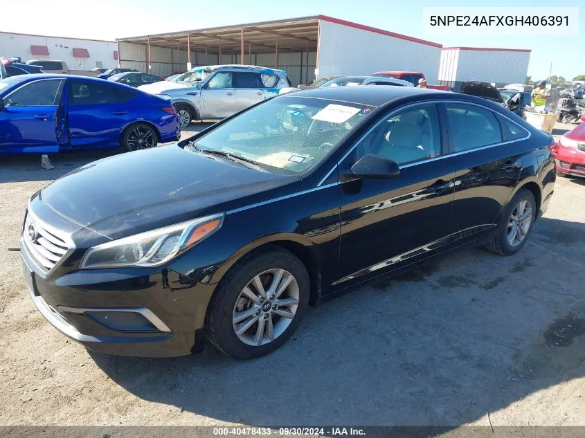 2016 Hyundai Sonata Se VIN: 5NPE24AFXGH406391 Lot: 40478433