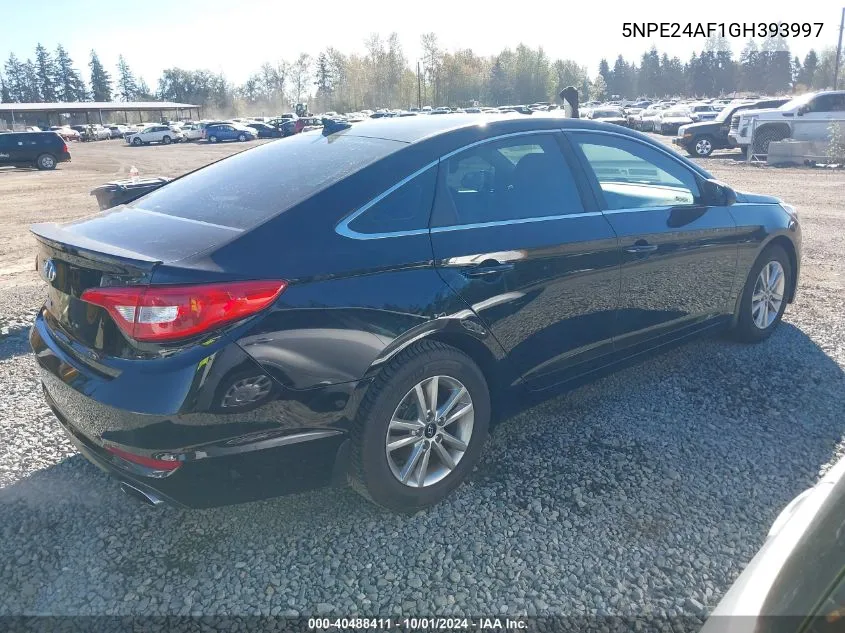 2016 Hyundai Sonata VIN: 5NPE24AF1GH393997 Lot: 40488411