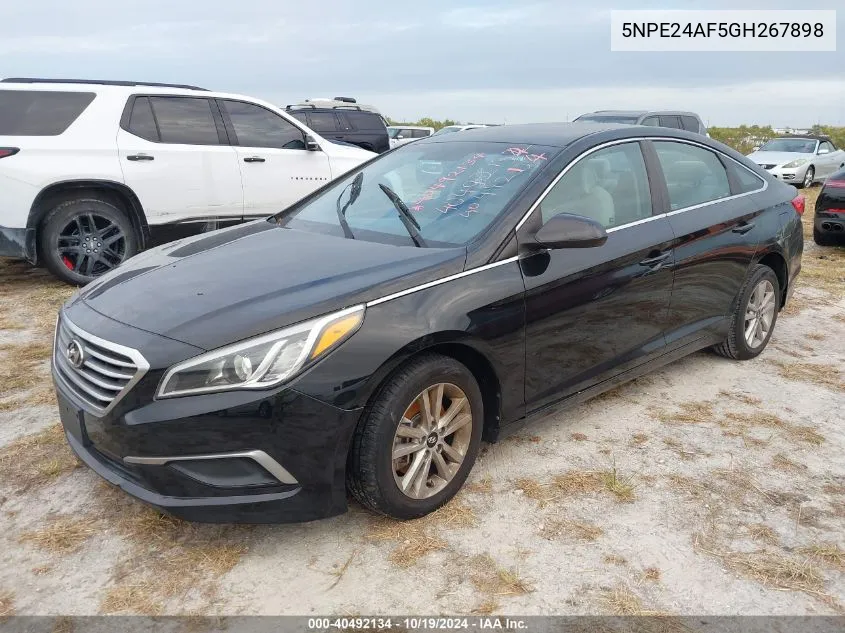 2016 Hyundai Sonata Se VIN: 5NPE24AF5GH267898 Lot: 40492134