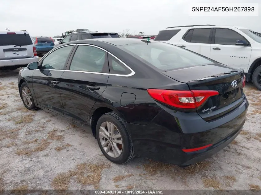 2016 Hyundai Sonata Se VIN: 5NPE24AF5GH267898 Lot: 40492134