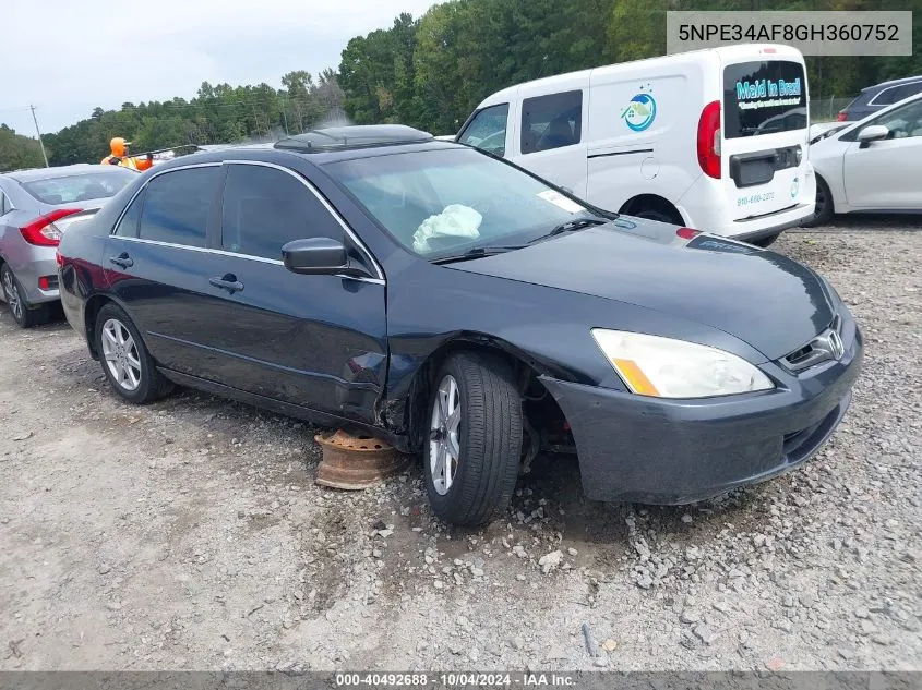 2016 Hyundai Sonata Sport VIN: 5NPE34AF8GH360752 Lot: 40492688