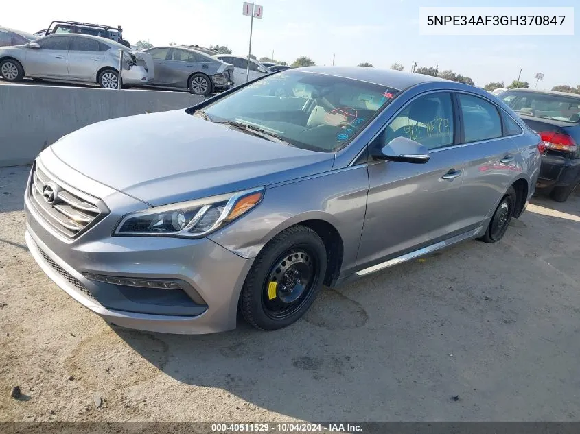 5NPE34AF3GH370847 2016 Hyundai Sonata Sport