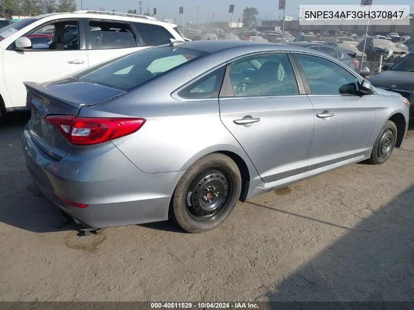 5NPE34AF3GH370847 2016 Hyundai Sonata Sport