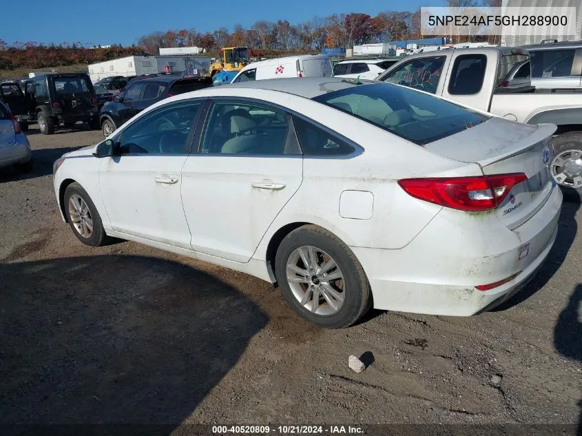 2016 Hyundai Sonata Se VIN: 5NPE24AF5GH288900 Lot: 40520809