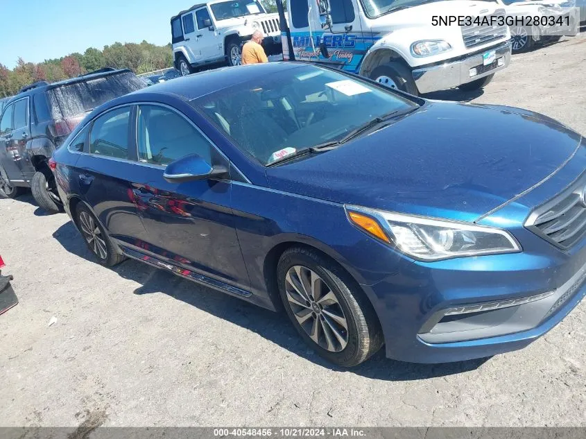 5NPE34AF3GH280341 2016 Hyundai Sonata Sport