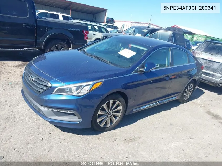 5NPE34AF3GH280341 2016 Hyundai Sonata Sport