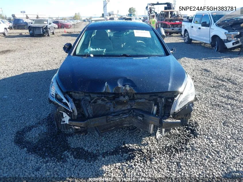 5NPE24AF5GH383781 2016 Hyundai Sonata Se