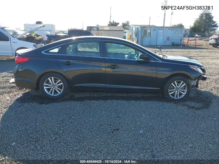 5NPE24AF5GH383781 2016 Hyundai Sonata Se