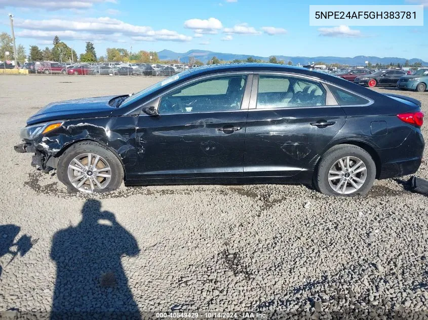 5NPE24AF5GH383781 2016 Hyundai Sonata Se