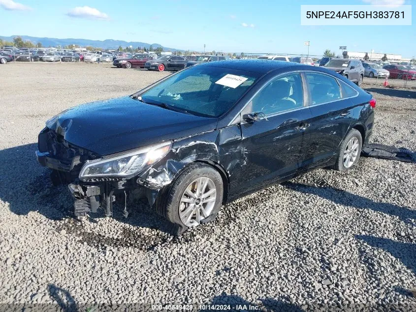 5NPE24AF5GH383781 2016 Hyundai Sonata Se