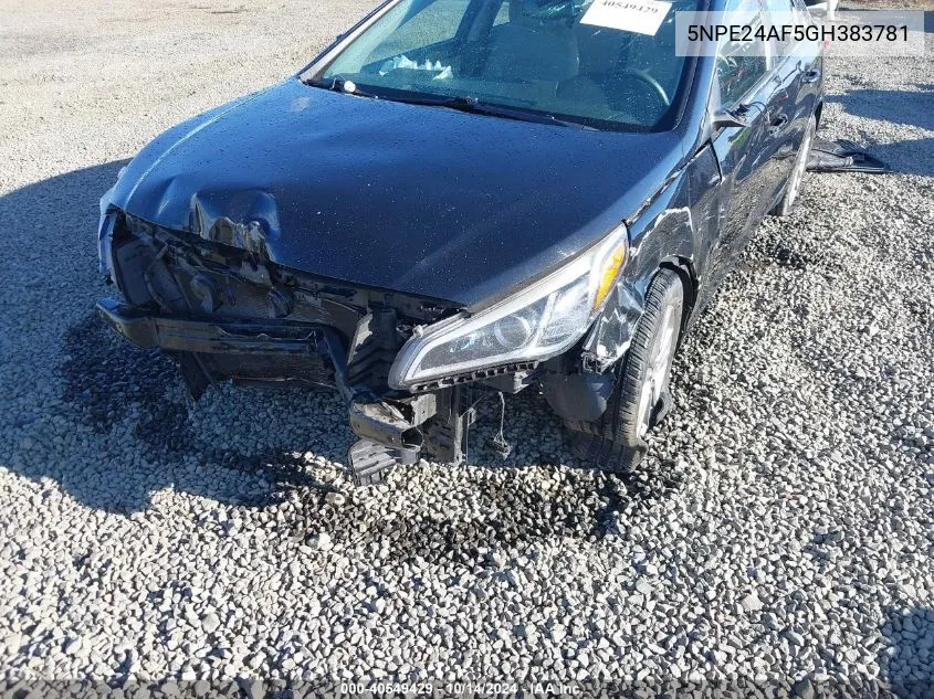 5NPE24AF5GH383781 2016 Hyundai Sonata Se