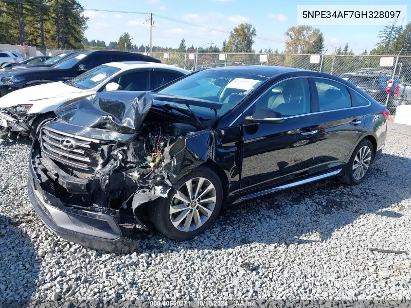 2016 Hyundai Sonata Sport VIN: 5NPE34AF7GH328097 Lot: 40550271