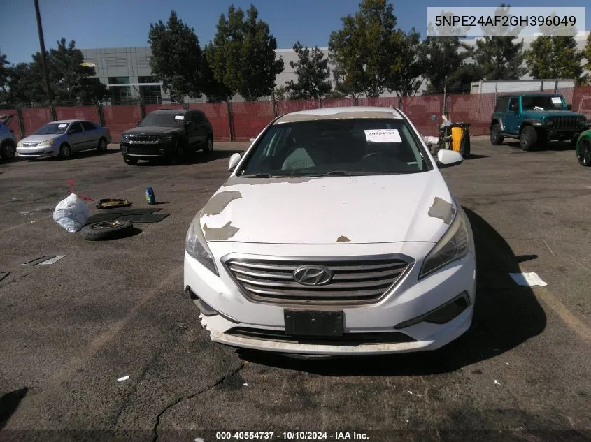 2016 Hyundai Sonata VIN: 5NPE24AF2GH396049 Lot: 40554737