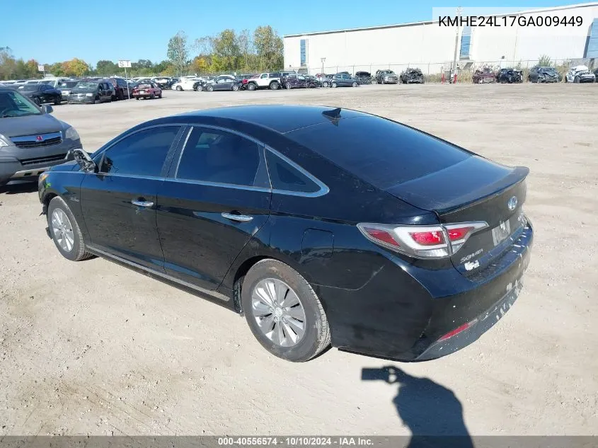 2016 Hyundai Sonata Hybrid Se VIN: KMHE24L17GA009449 Lot: 40556574