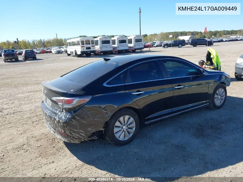 2016 Hyundai Sonata Hybrid Se VIN: KMHE24L17GA009449 Lot: 40556574