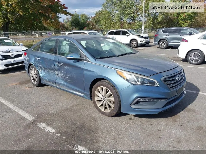 2016 Hyundai Sonata Sport VIN: 5NPE34AF3GH421067 Lot: 40569647