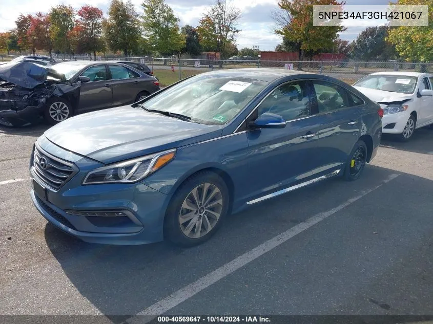 2016 Hyundai Sonata Sport VIN: 5NPE34AF3GH421067 Lot: 40569647