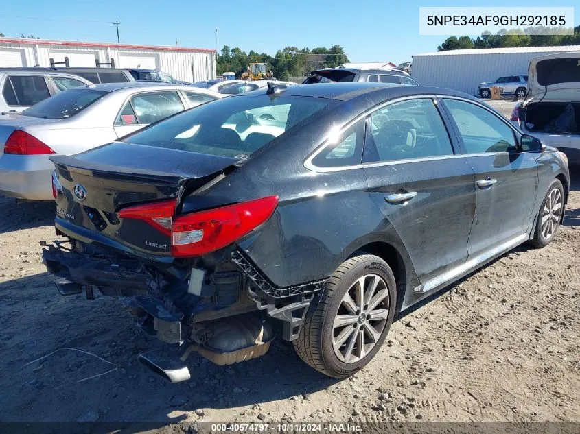 2016 Hyundai Sonata Sport/Limited VIN: 5NPE34AF9GH292185 Lot: 40574797