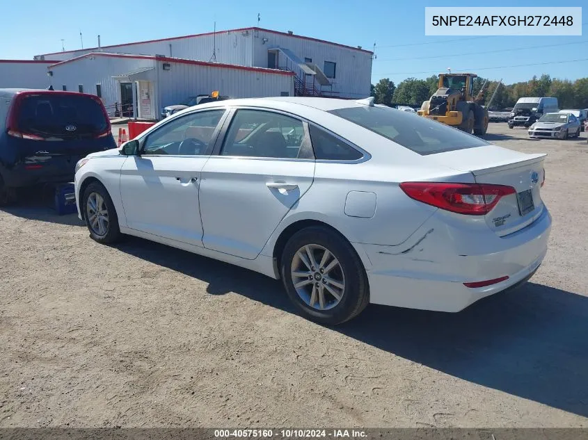 2016 Hyundai Sonata Se VIN: 5NPE24AFXGH272448 Lot: 40575160