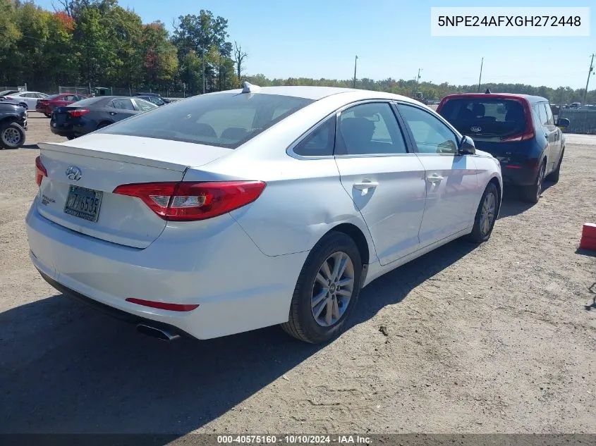 2016 Hyundai Sonata Se VIN: 5NPE24AFXGH272448 Lot: 40575160